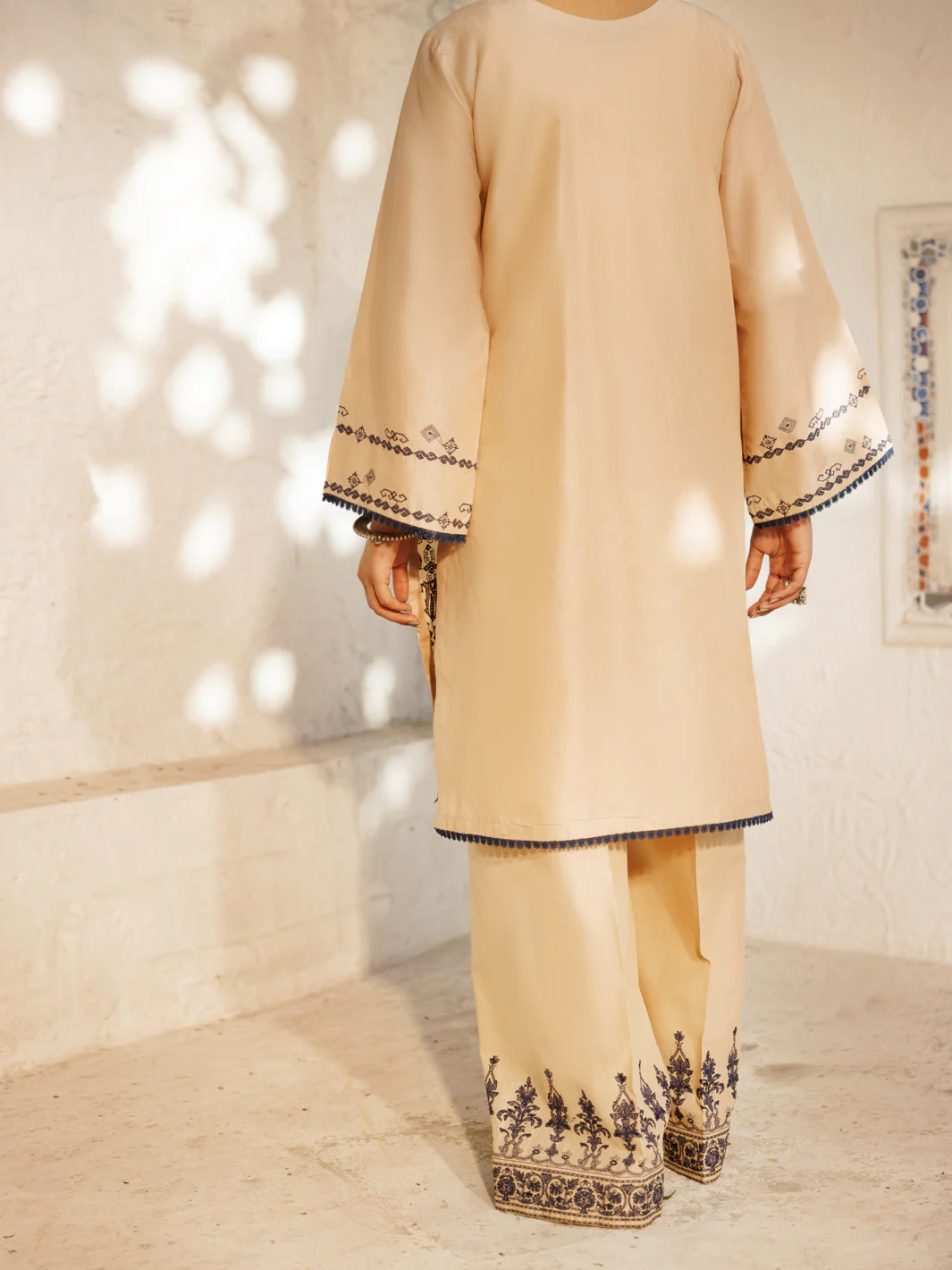 Beige Cambric 2Pc Stitched - AL-2PS-LKS-1049 - Image 2