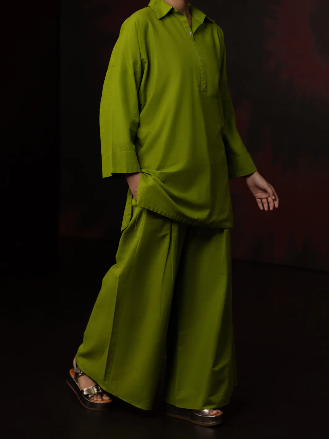 Green Light Slub Khaddar 2Pc Stitched - AL-2PS-LKS-1086 - Image 6