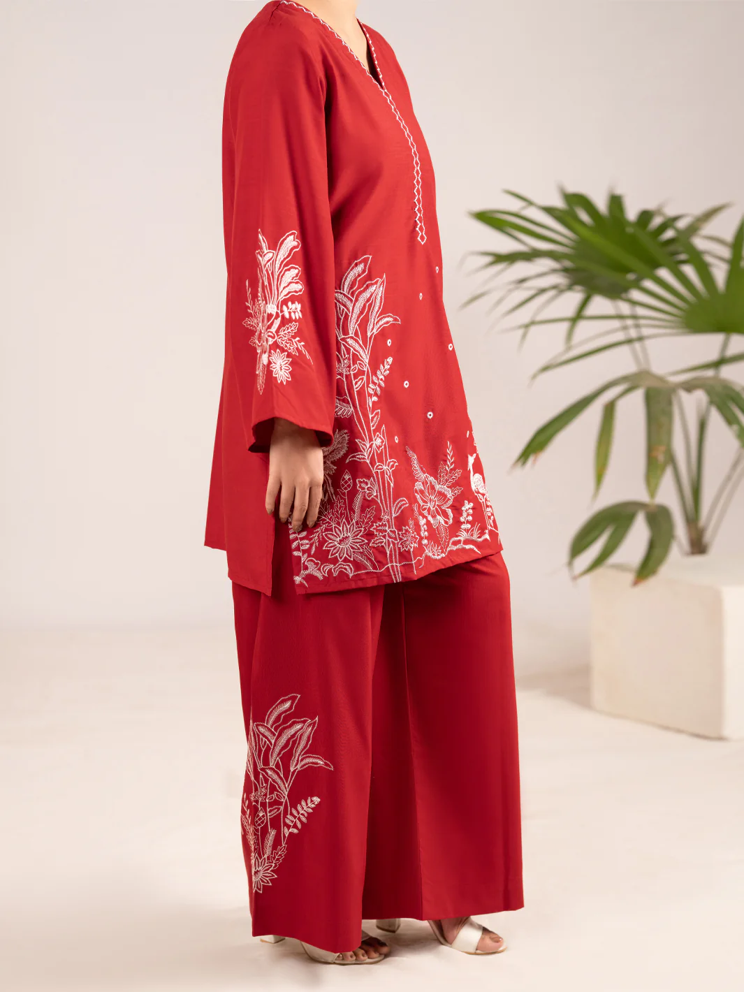Red Crosshatch 2Pc Stitched - AL-2PS-LKS-1099 - Image 4