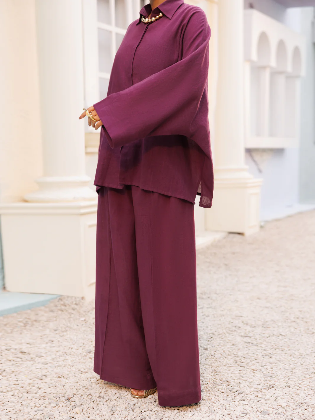 Purple Cross-Hatch 2Pc Stitched - AL-2PS-LKS-1128 - Image 3