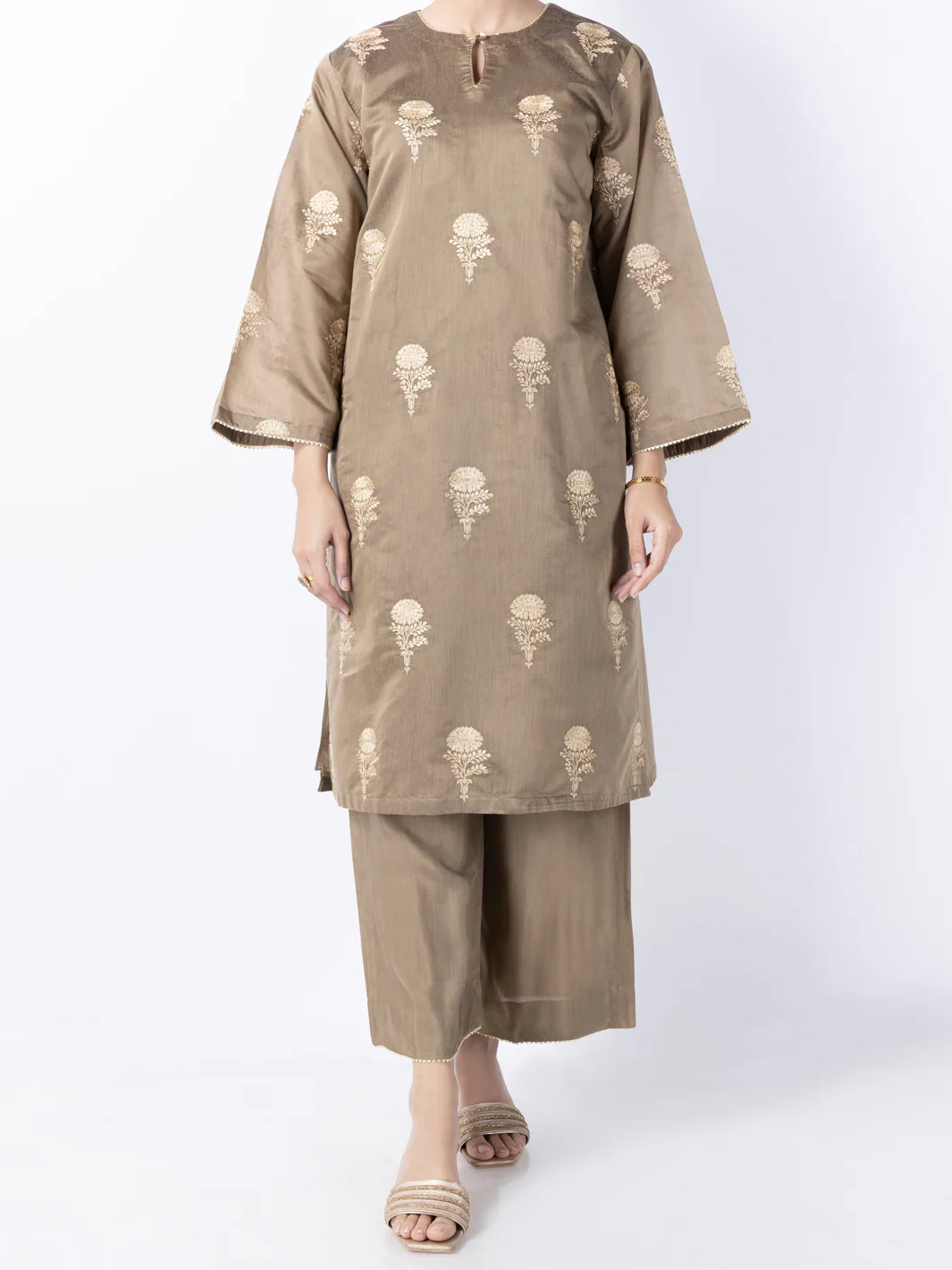 Brown Modal 2Pc Stitched - AL-2PS-LKS-948