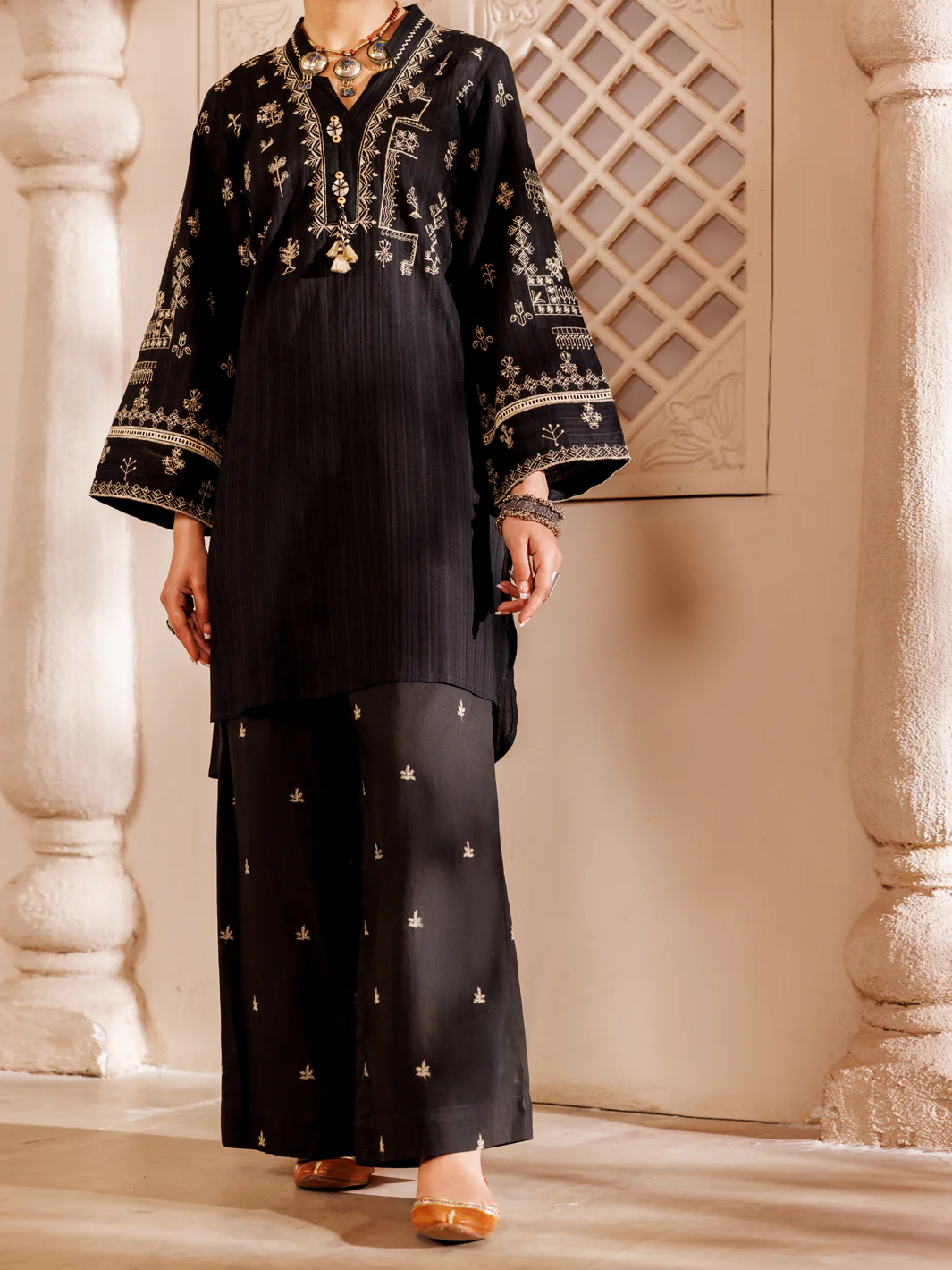 Black Cotton Dobby 2Pc Stitched - AL-2PS-LKS-997