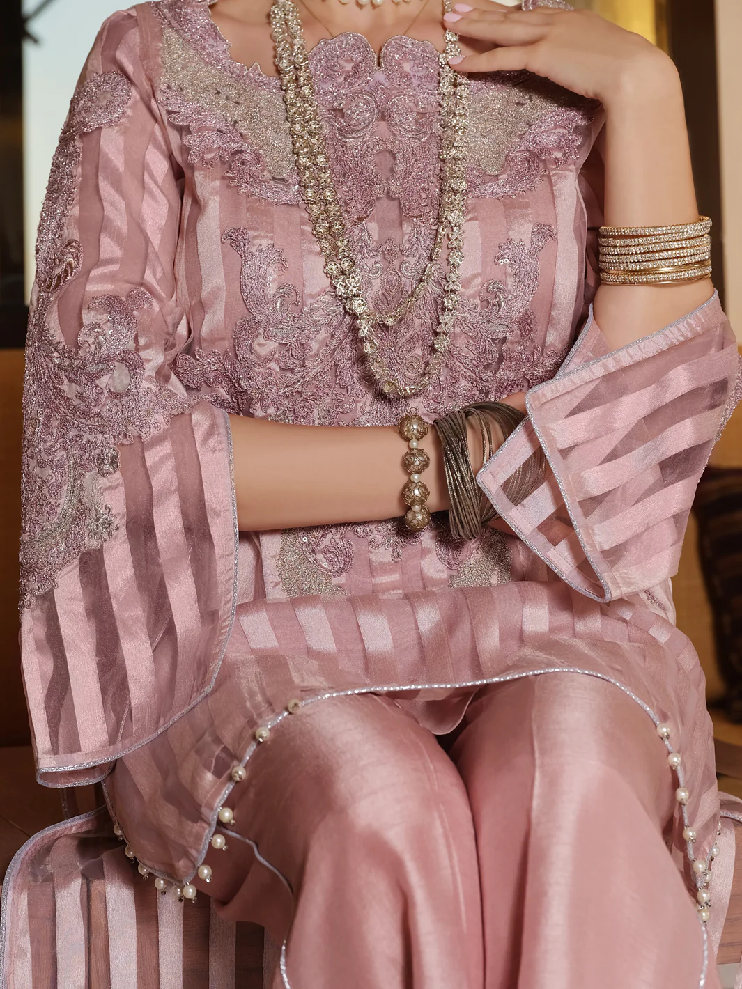 Purple 2 Piece Formal Stitched - AL-2PS-LS-285 - Image 3