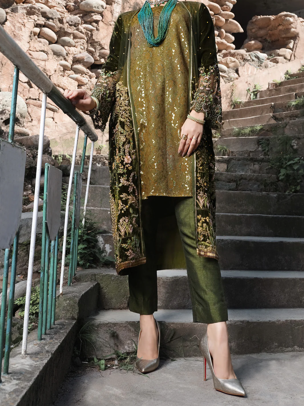 Green 2 Piece Formal - AL-2PS-LS-298
