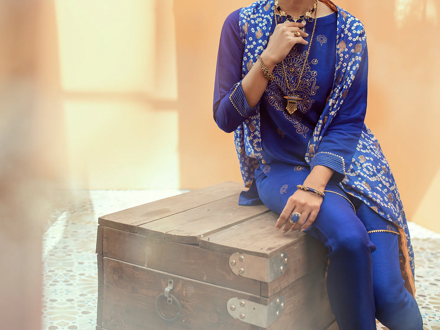 Blue 2 Piece Formal Stitched - AL-2PS-LS-320 - Image 5