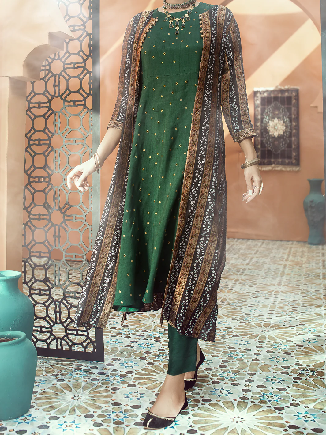 Green 2 Piece Formal Stitched - AL-2PS-LS-321 - Image 3