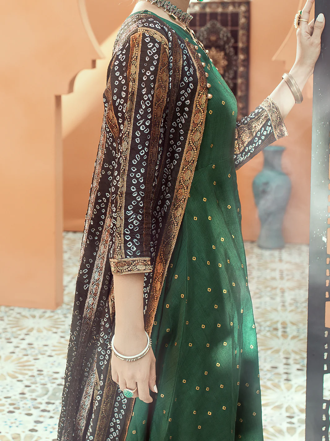 Green 2 Piece Formal Stitched - AL-2PS-LS-321 - Image 5