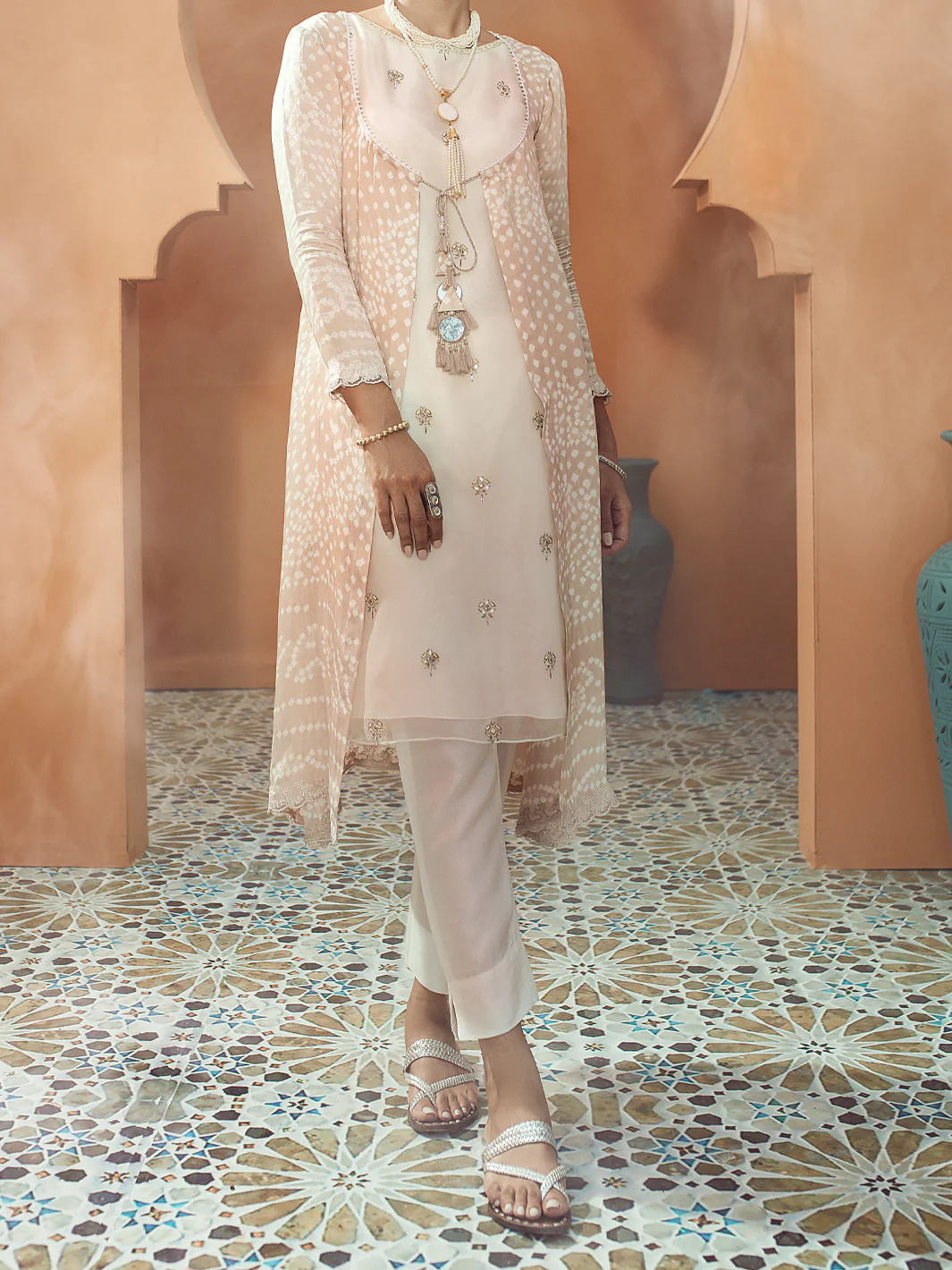 Beige 2 Piece Formal Stitched - AL-2PS-LS-324