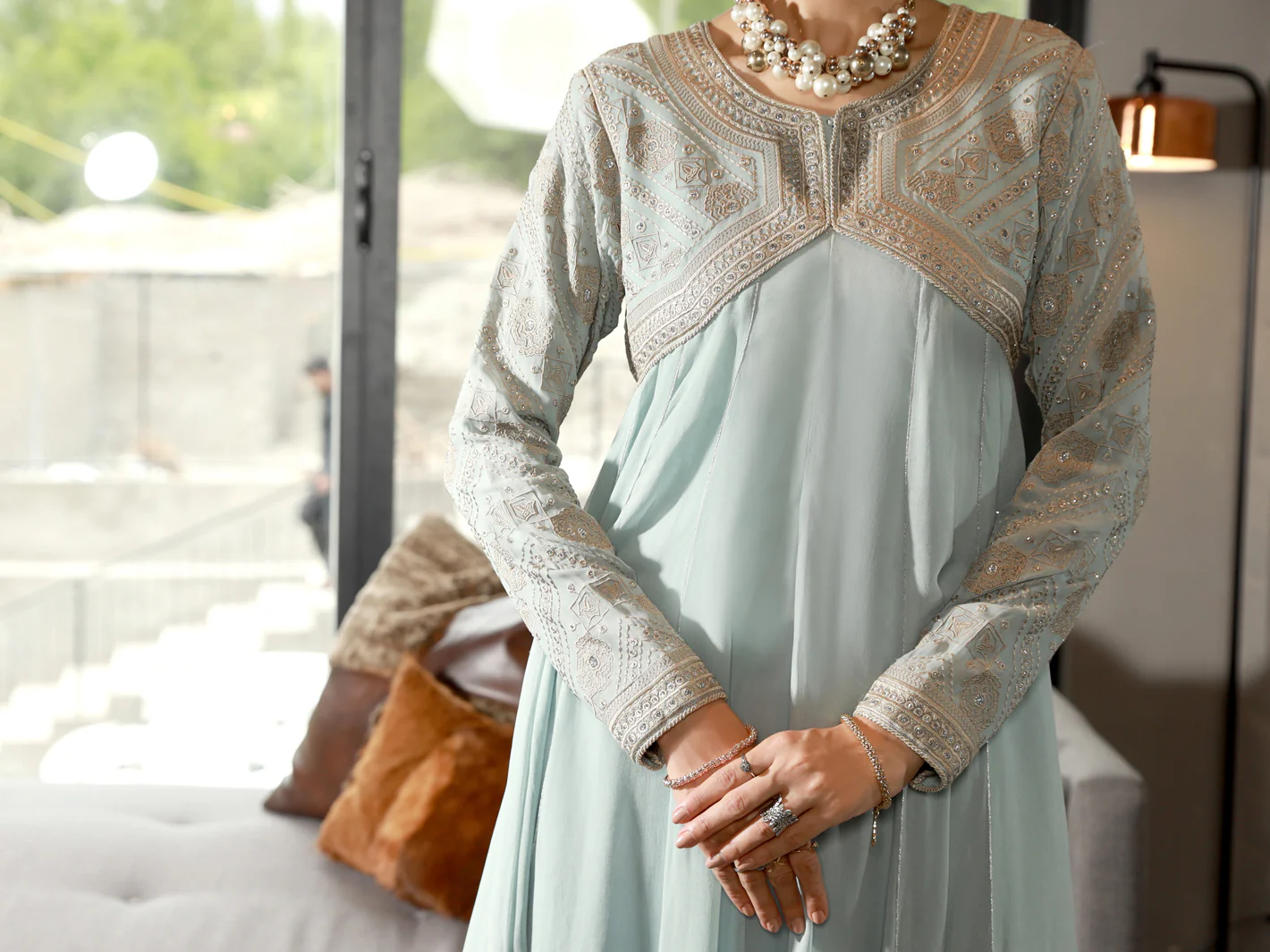 Grey 2 Piece Formal Stitched - AL-2PS-LS-334 - Image 3