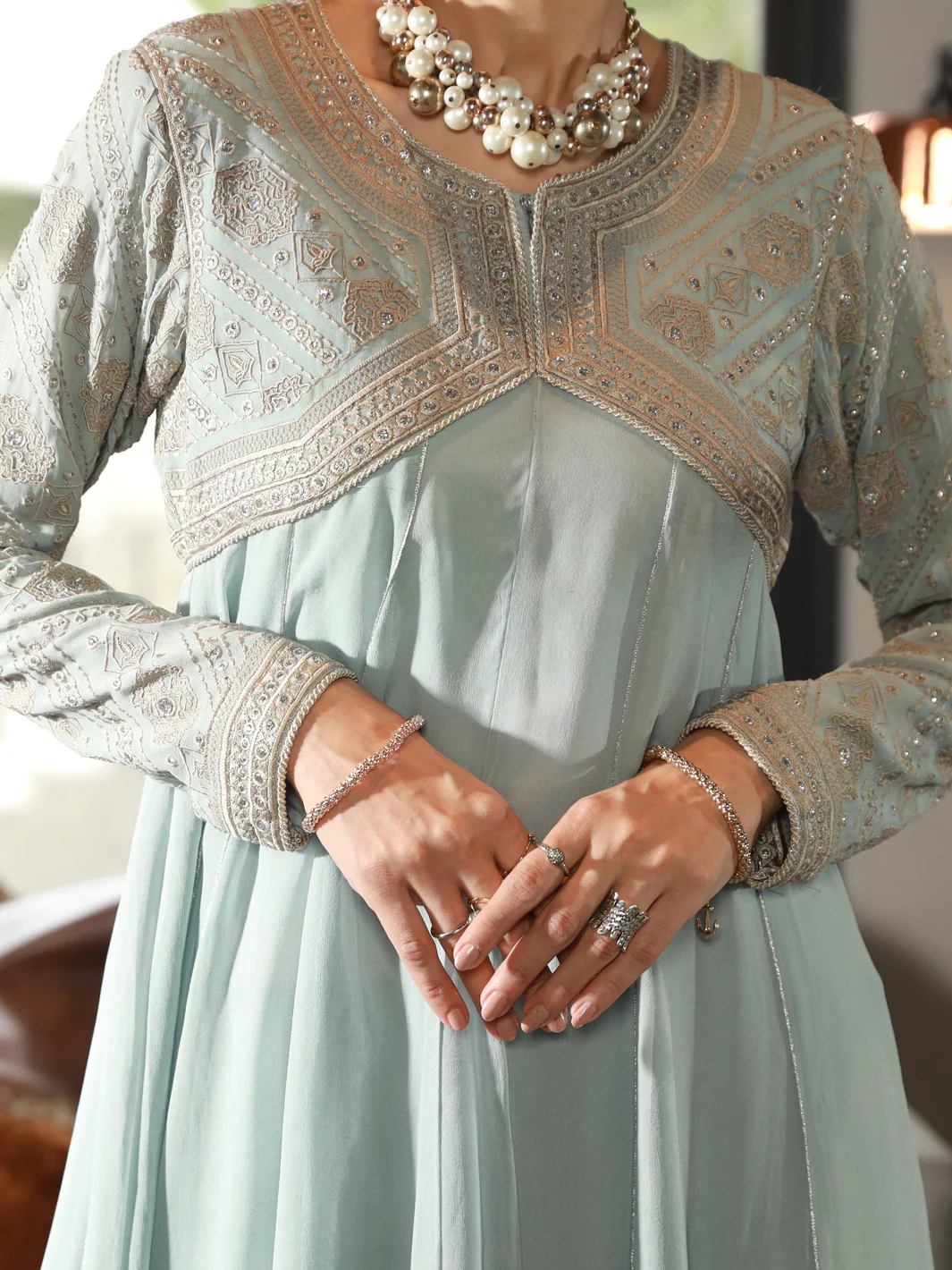 Grey 2 Piece Formal Stitched - AL-2PS-LS-334 - Image 4