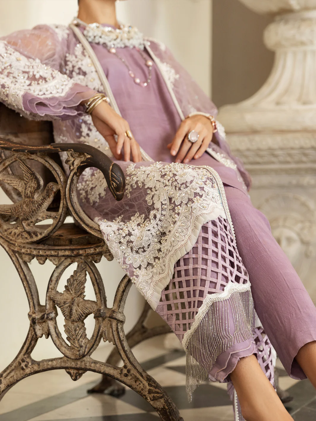 Purple 2 Piece Formal Stitched - AL-2PS-LS-350 - Image 3