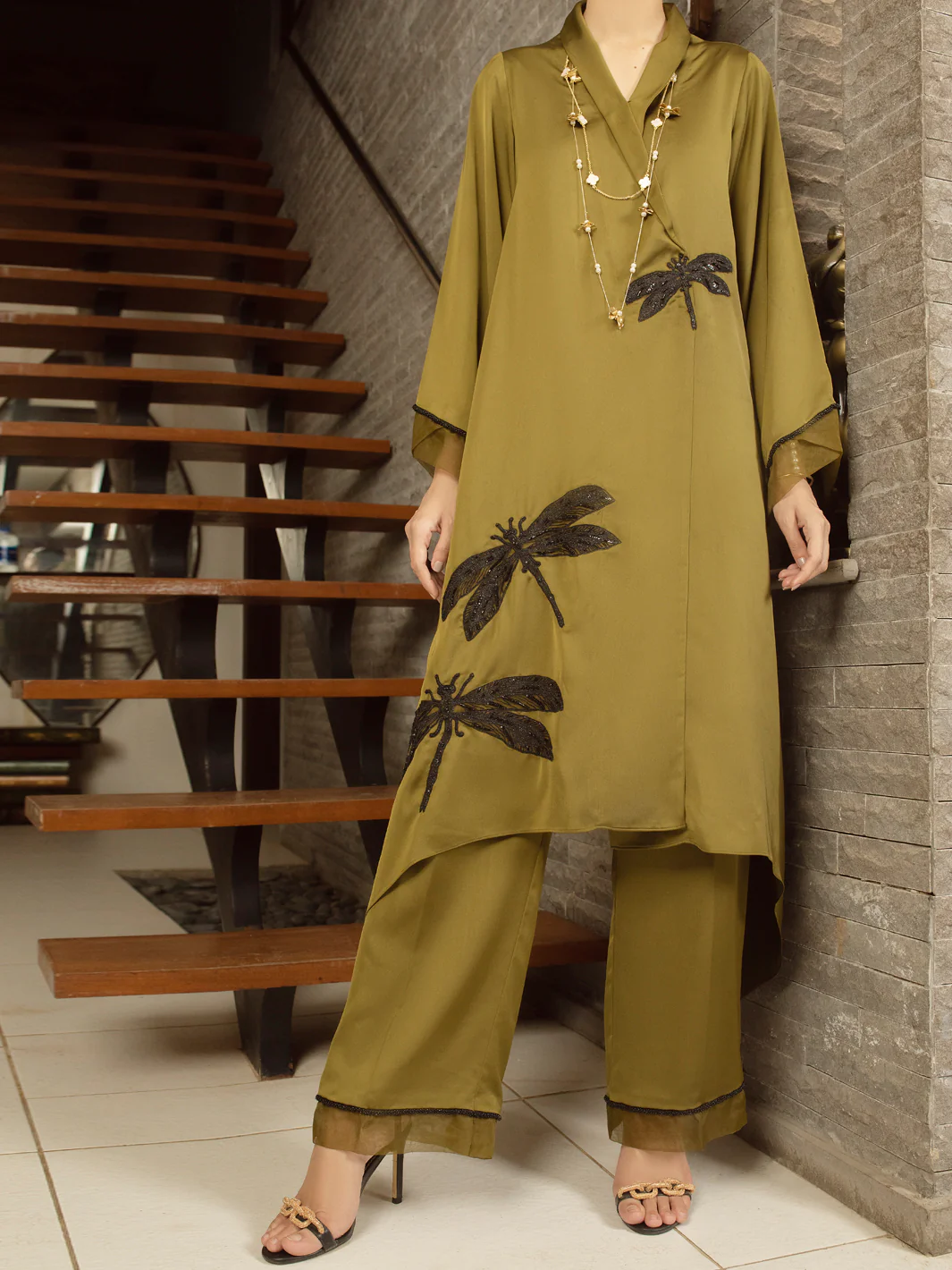 Green 2 Piece Formal Stitched - AL-2PS-LS-367 - Image 2