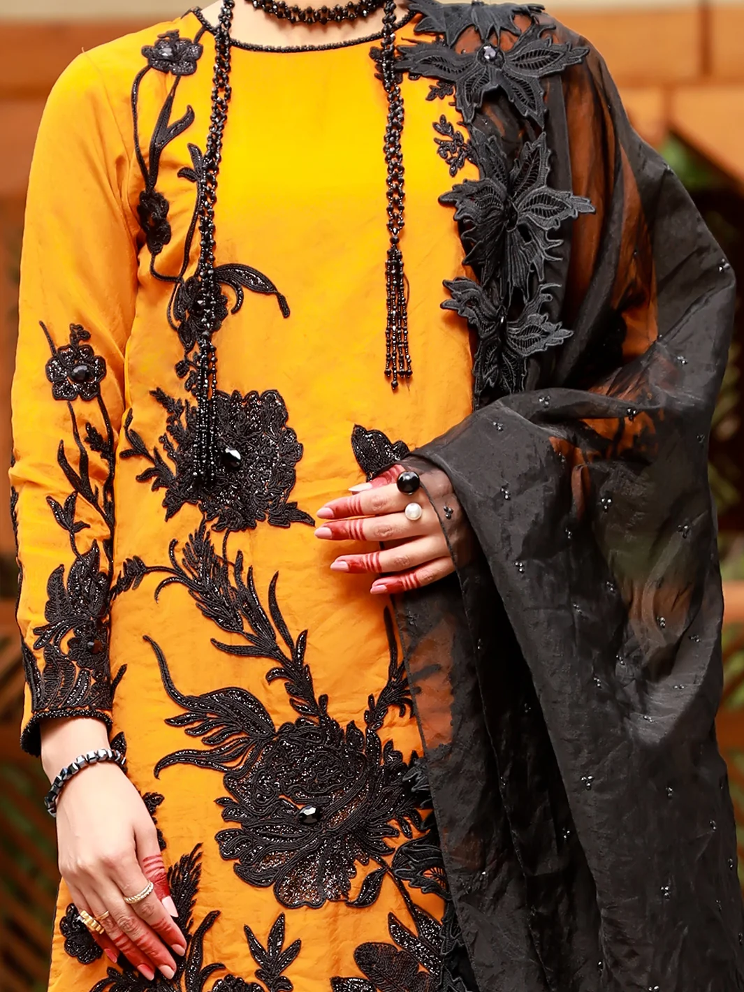 Mustard 3 Piece Formal Stitched - AL-3PS-LS-377 - Image 4