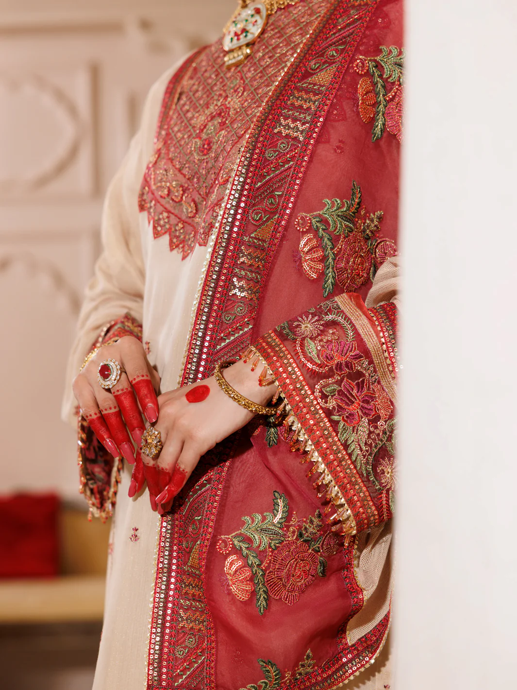 Beige Mesuri 3Pc Formal Stitched - AL-3PS-LS-452 - Image 2