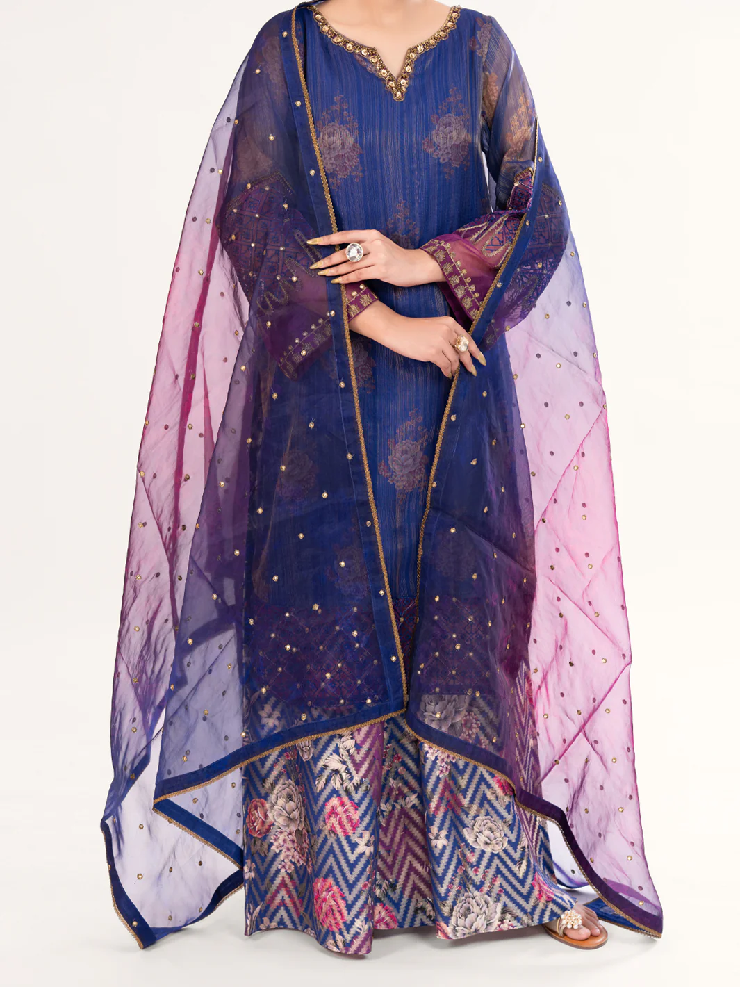 Purple Mesuri Formal 3Pc Stitched - AL-3PS-LS-572