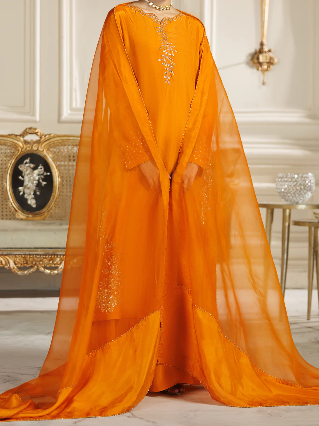 Rust Viscose Formal Stitched 3Pc - AL-3PS-LS-588 - Image 3