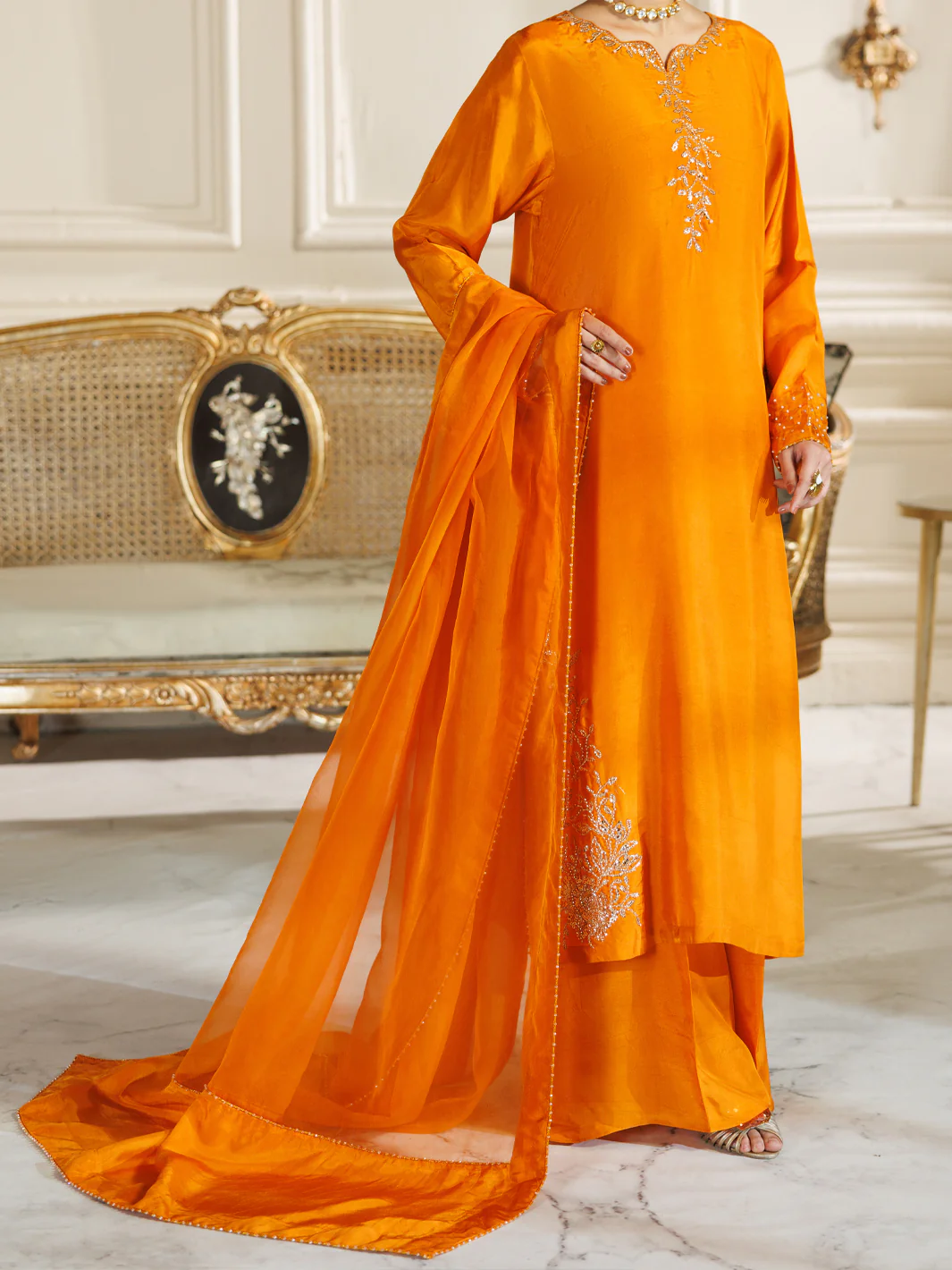 Rust Viscose Formal Stitched 3Pc - AL-3PS-LS-588 - Image 5