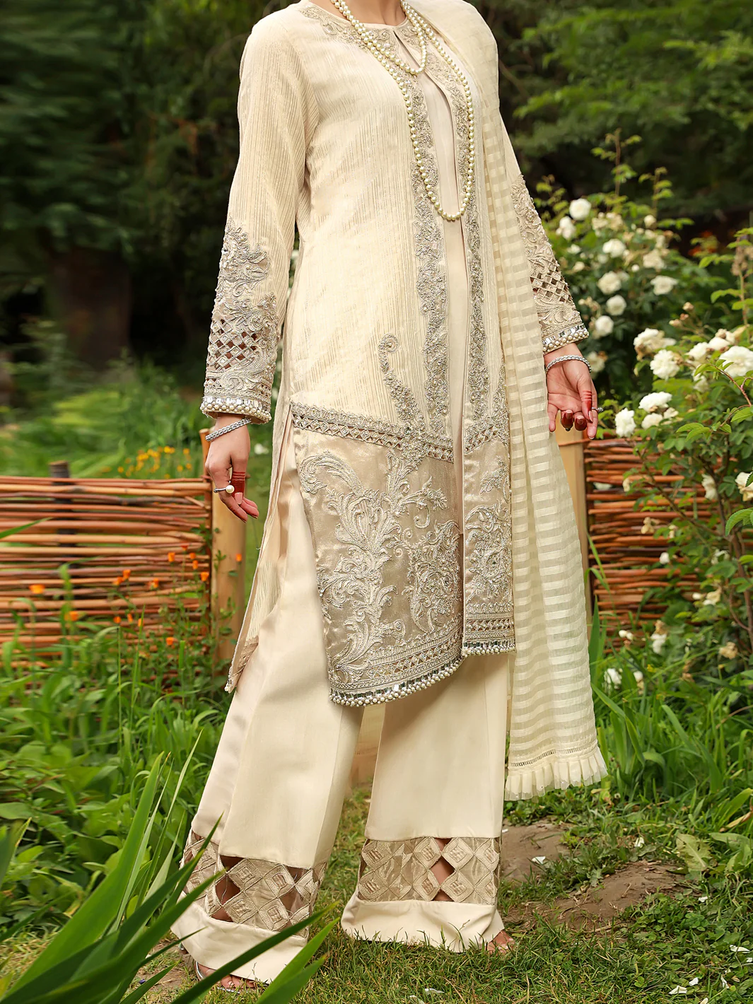 Off White 3 Piece Formal Unstitched - AL-3PS-LS-UN-370