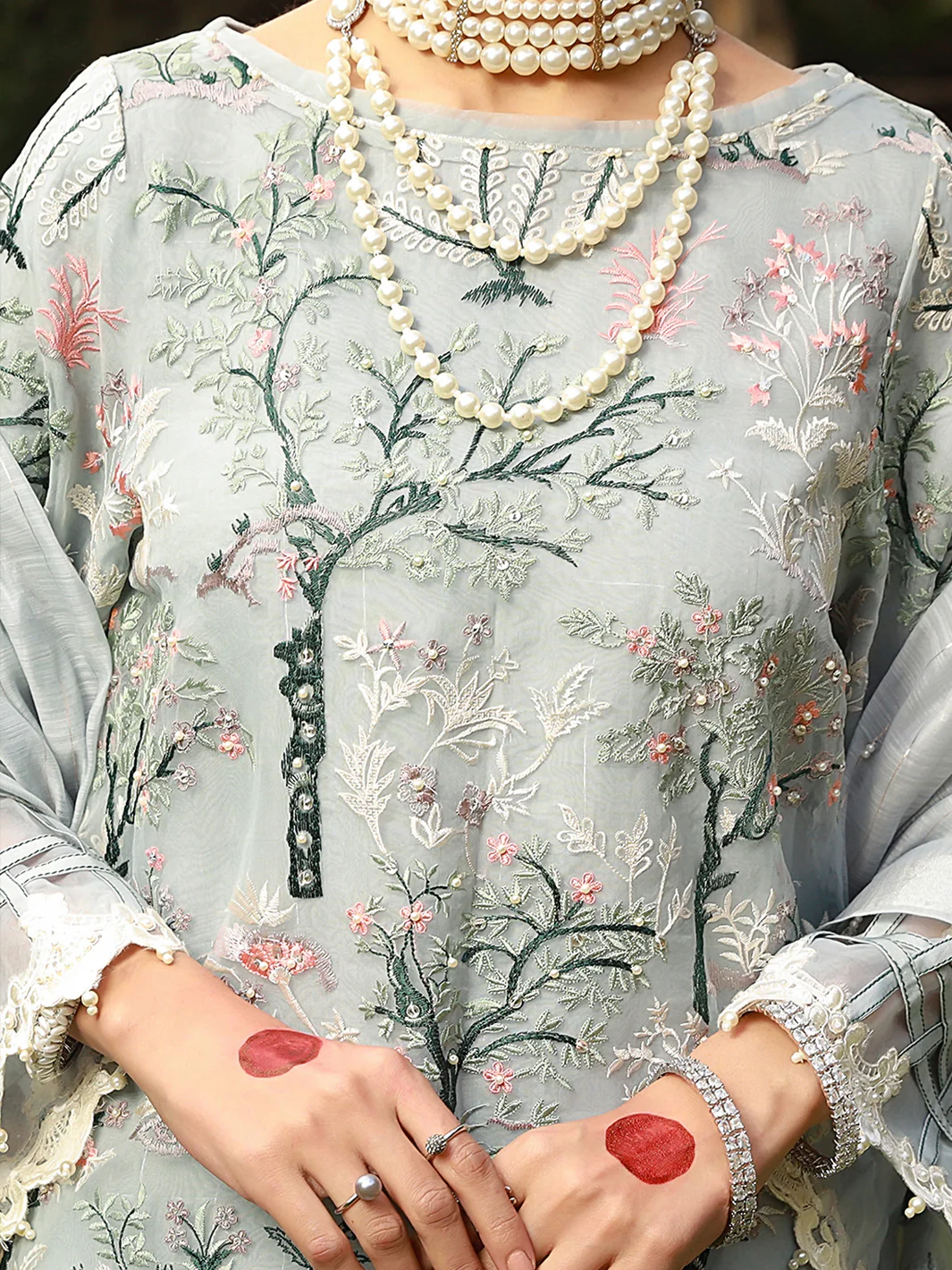 Grey 3 Piece Formal Unstitched - AL-3PS-LS-UN-373 - Image 3