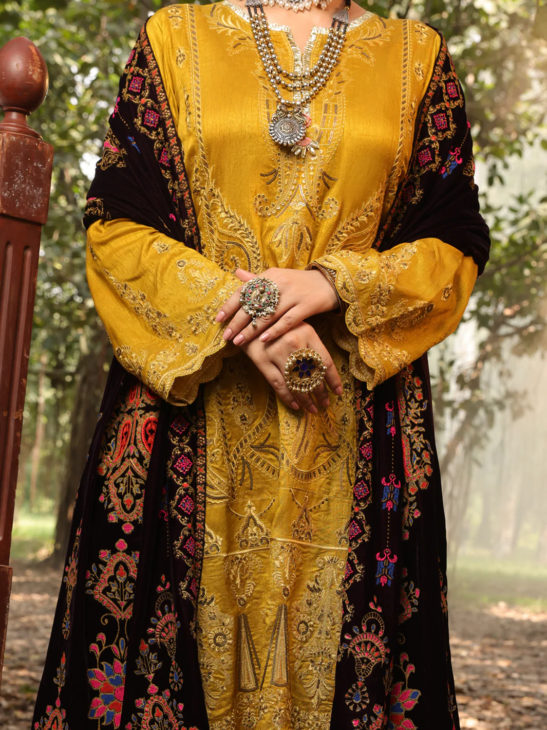 Mehndi Green Raw Silk 3 Piece Formal Unstitched - AL-3PS-LS-UN-395 - Image 4