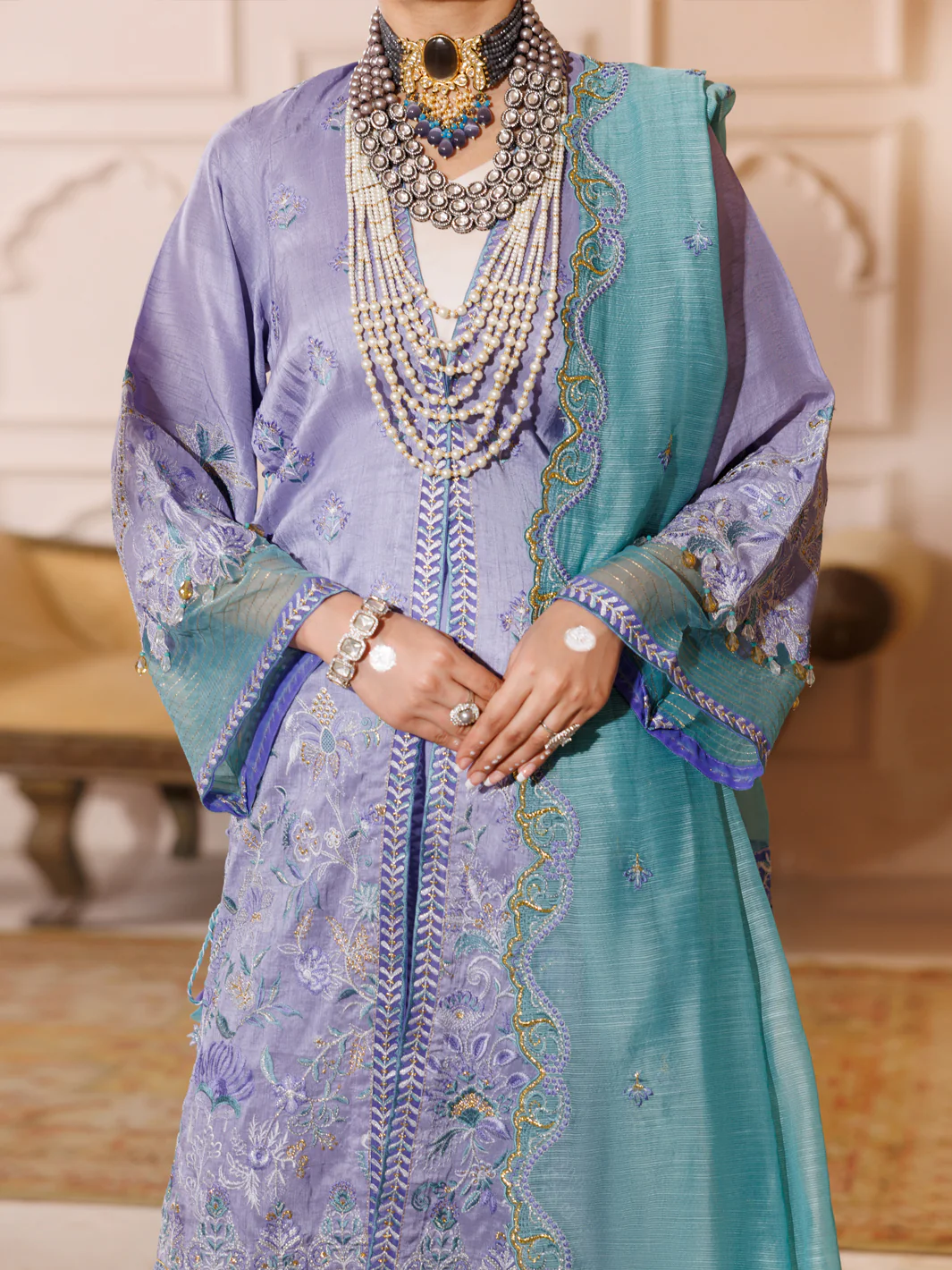 Light Purple Raw Silk 3Pc Formal Unstitched - AL-3PS-LS-UN-454 - Image 3