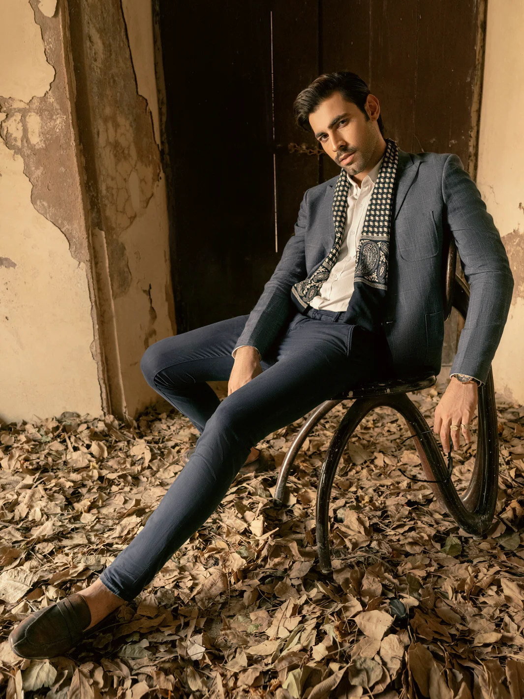 Blue Linen Blazer - AL-BLR-006 - Image 2