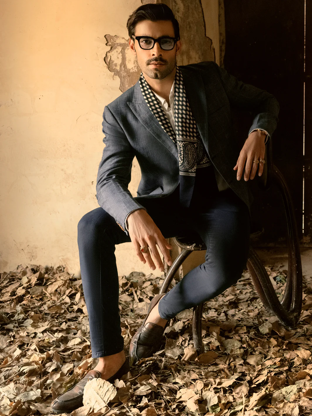 Blue Linen Blazer - AL-BLR-006 - Image 6