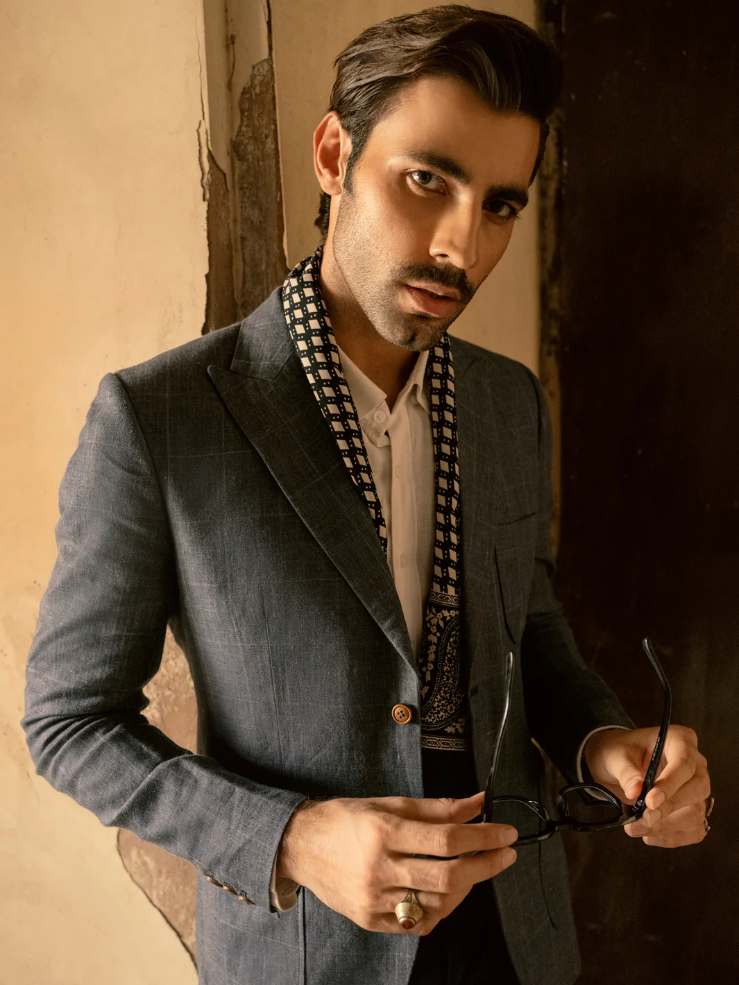 Blue Linen Blazer - AL-BLR-006 - Image 7