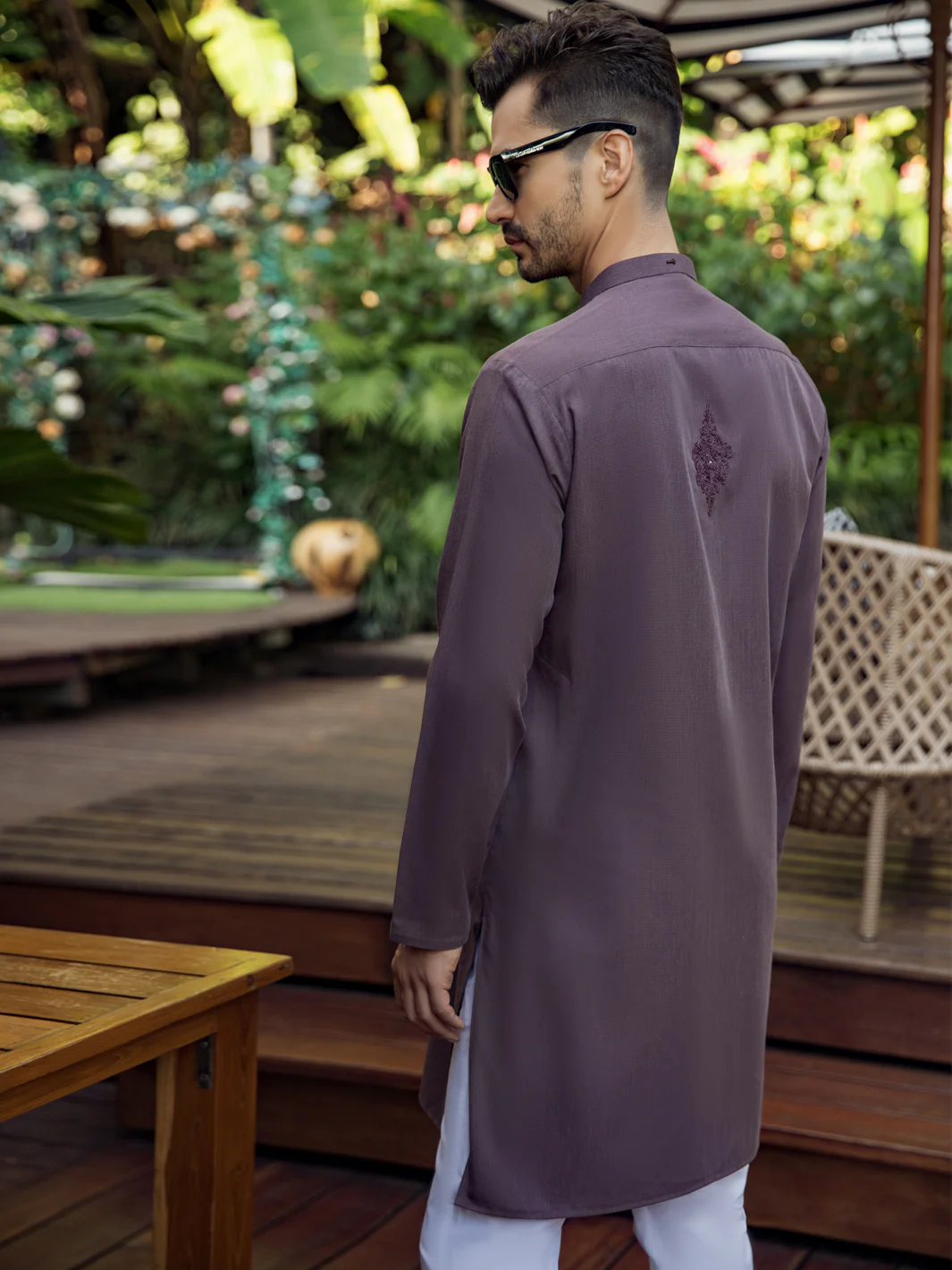 Purple Blended Kurta - AL-K-1008 - Image 3