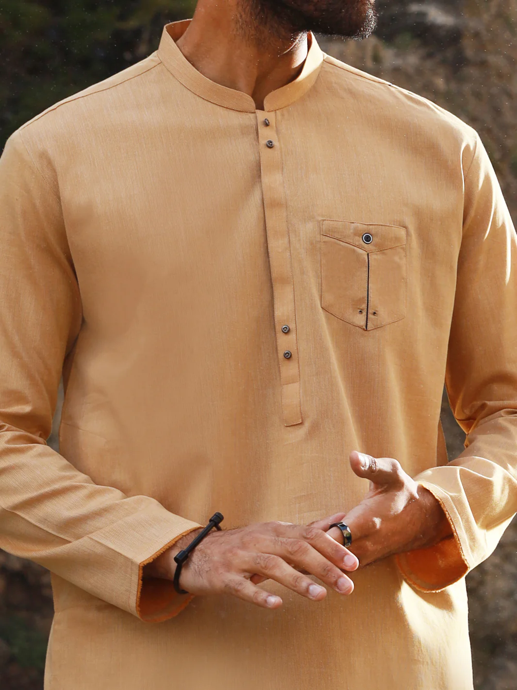 Yellow Kurta - AL-K-1023 - Image 2