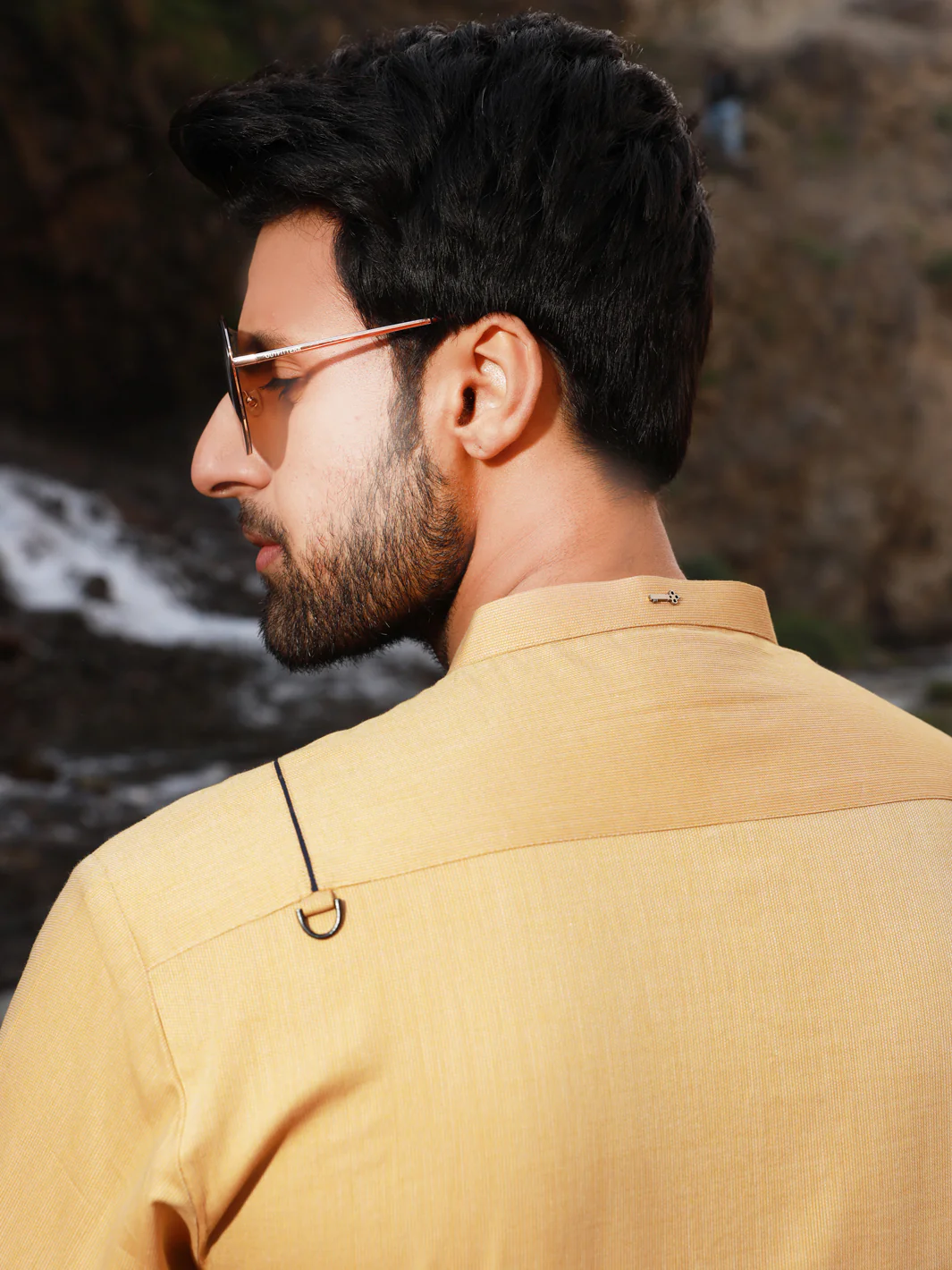 Yellow Kurta - AL-K-1023 - Image 3