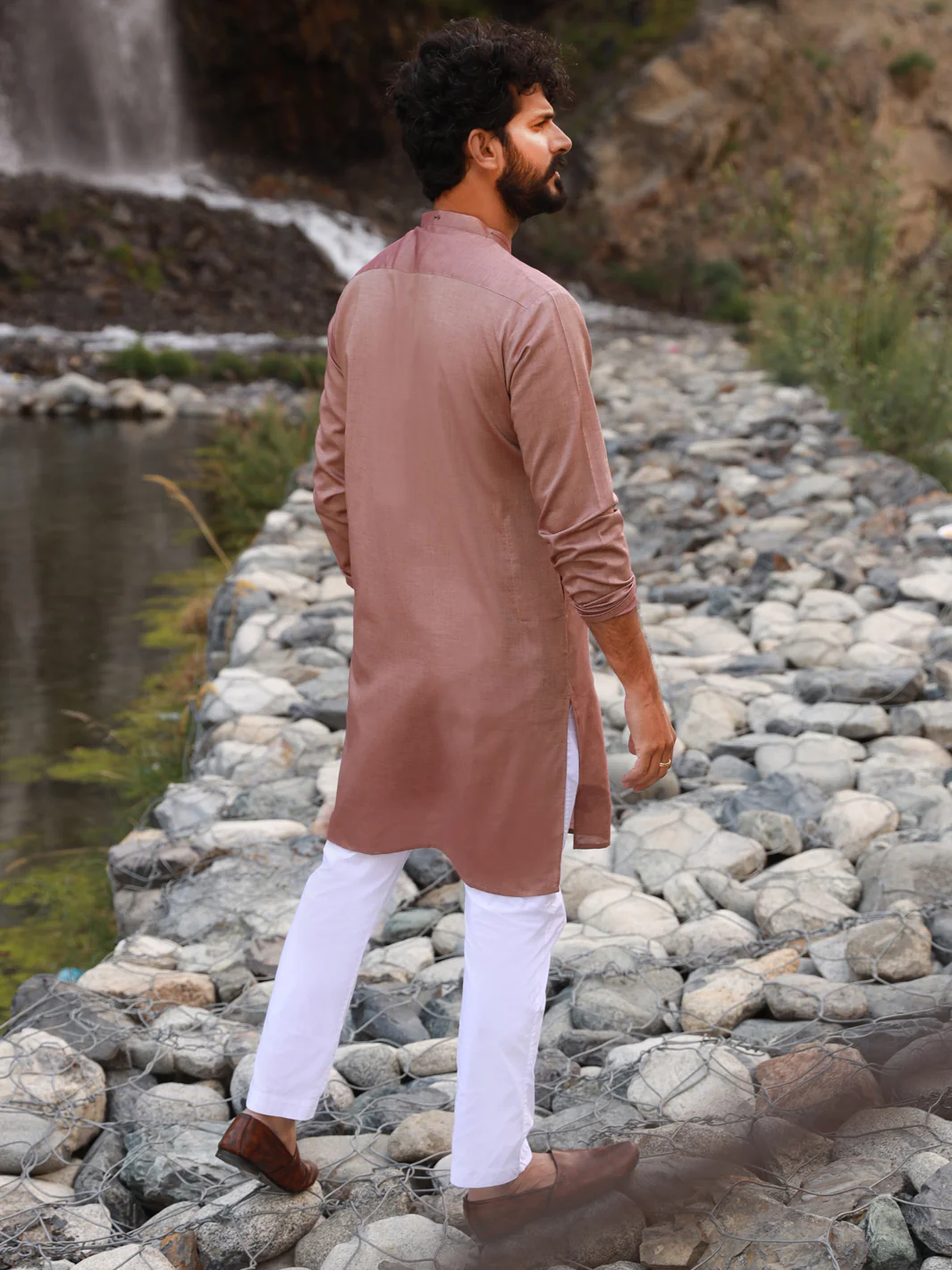 Peach Kurta - AL-K-1027 - Image 2