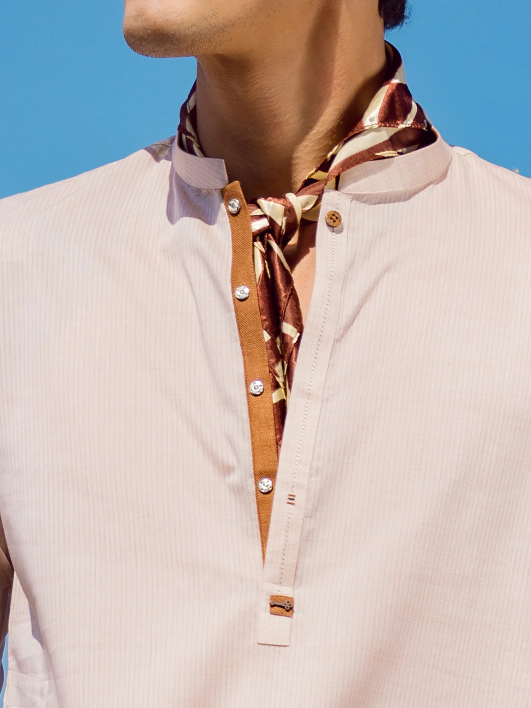 Peach Kurta - AL-K-1055 - Image 3