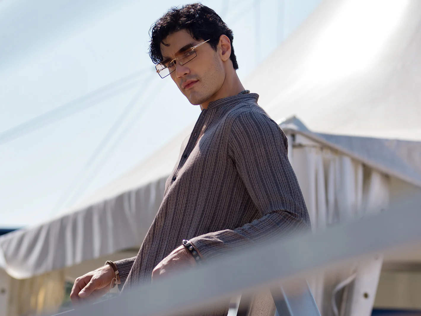 Grey Kurta - AL-K-1062 - Image 3
