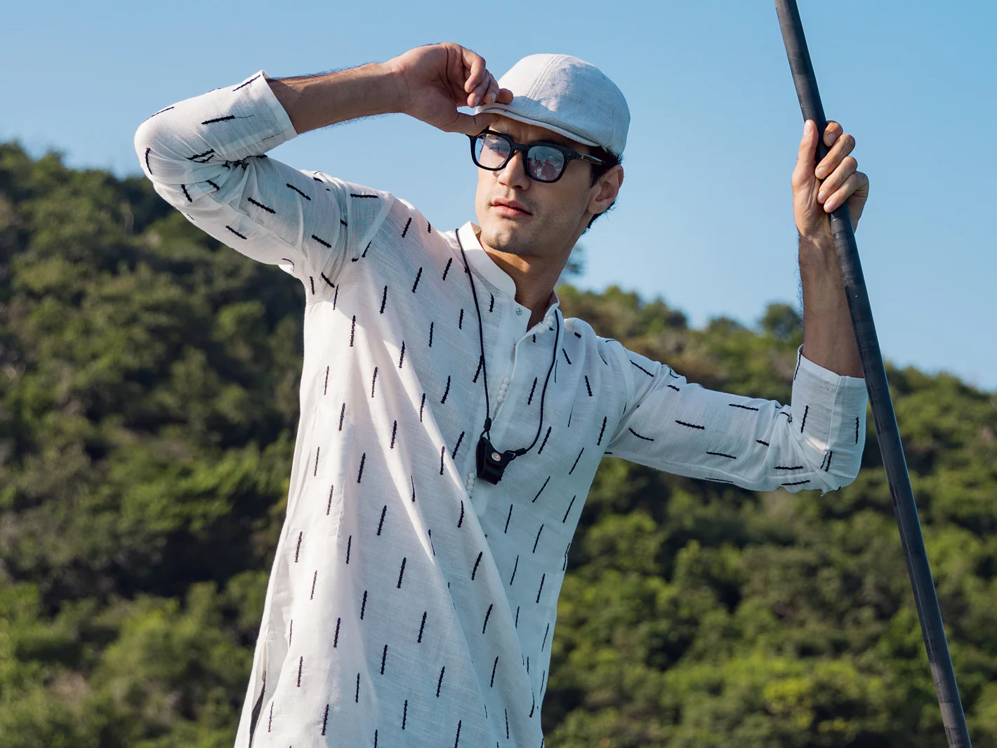 White Kurta - AL-K-1064B - Image 5