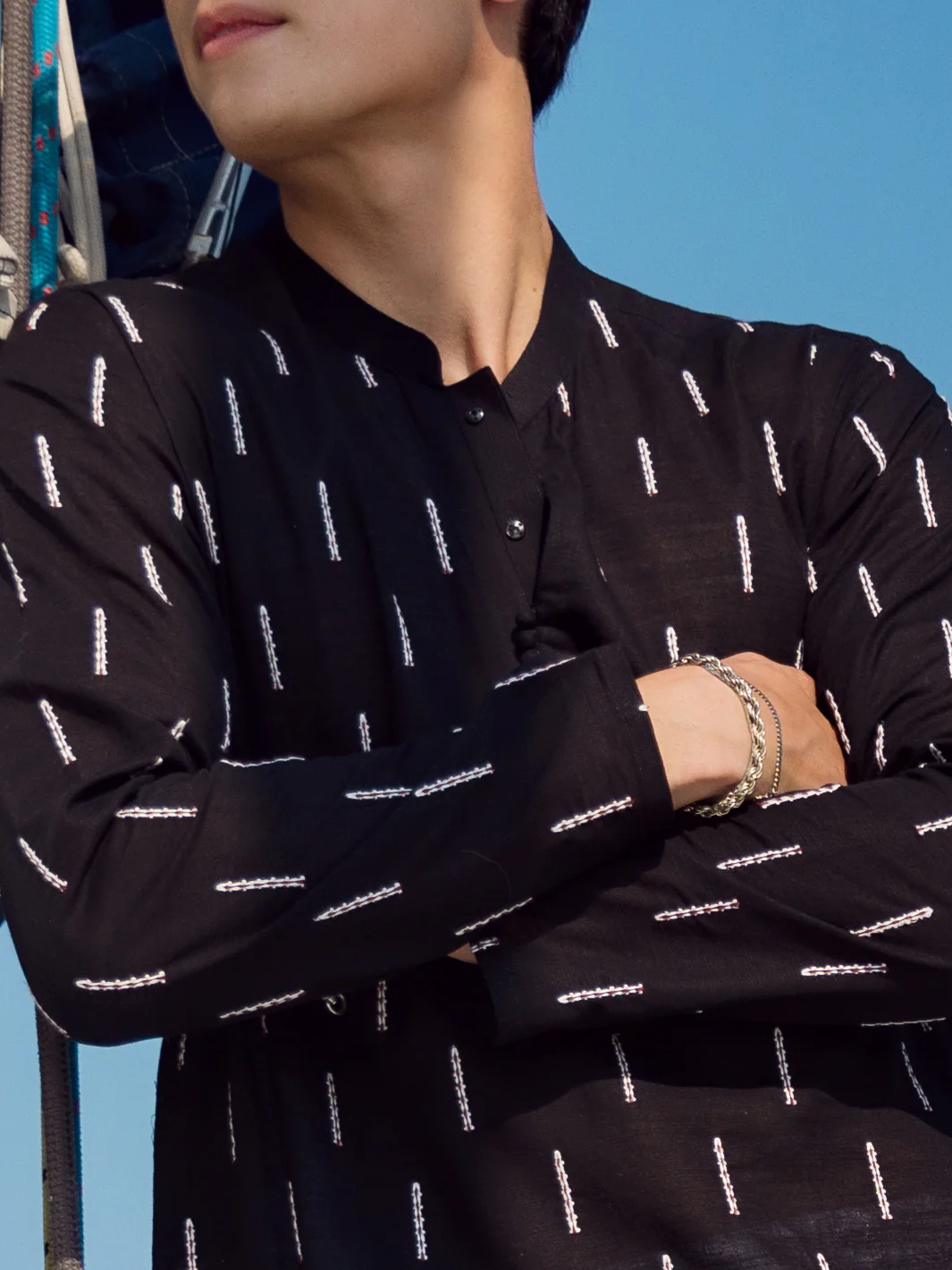 Black Kurta - AL-K-1064C - Image 2