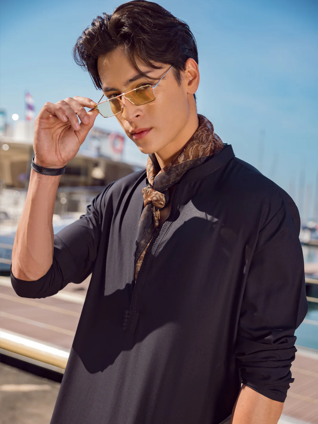 Black Kurta - AL-K-1068E - Image 5