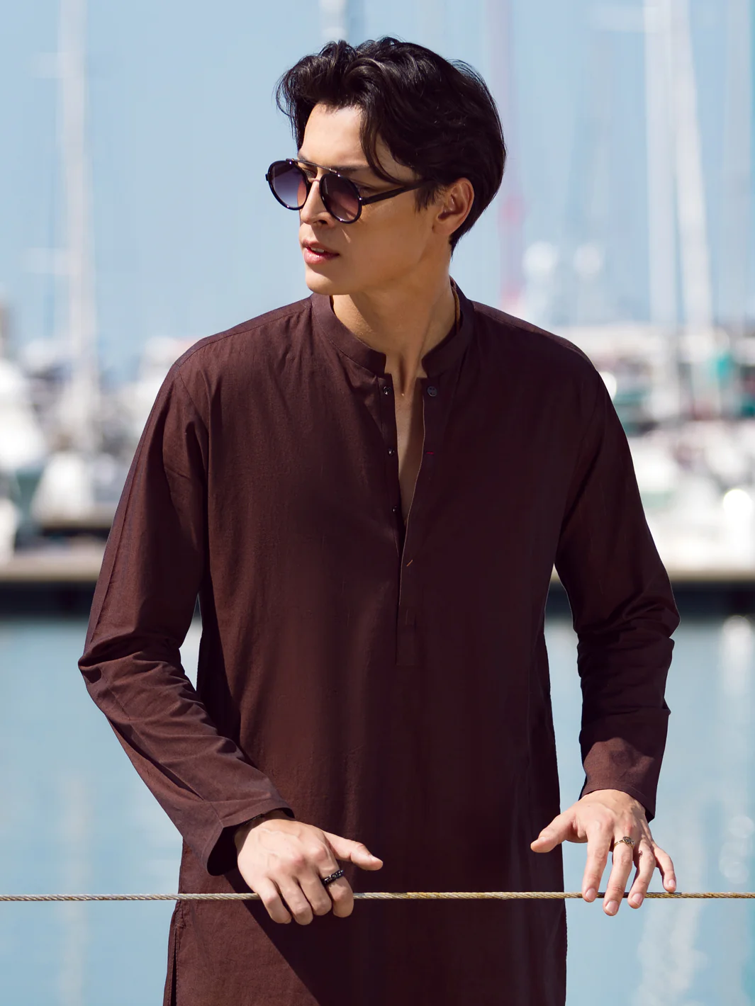 Brown Kurta - AL-K-1069A - Image 6