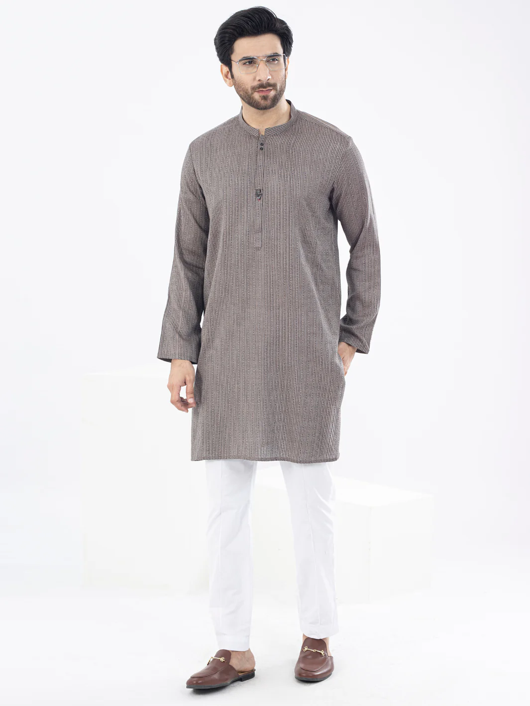 Light Brown Kurta - AL-K-1073