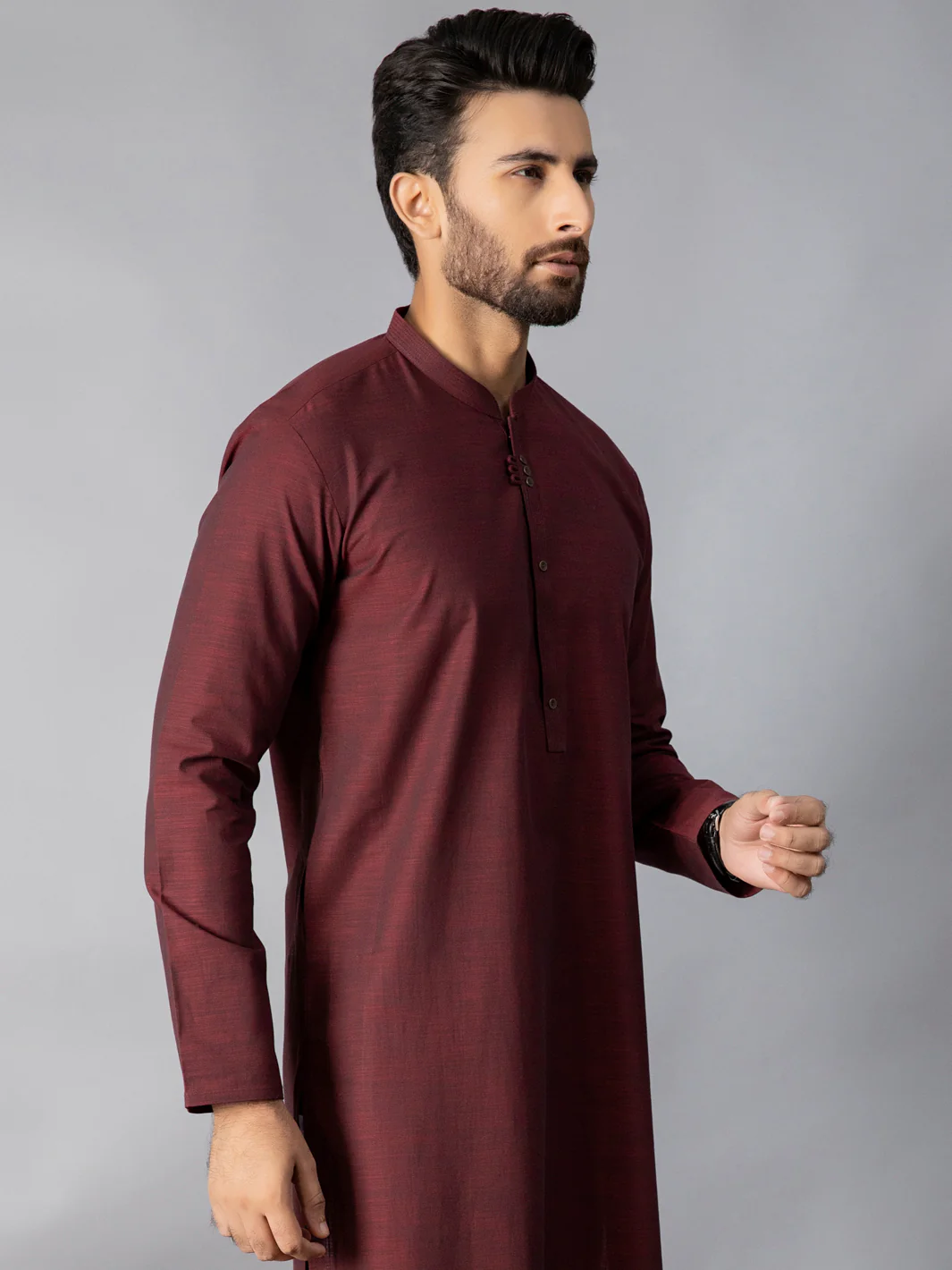 Maroon Kurta - AL-K-1078 - Image 4