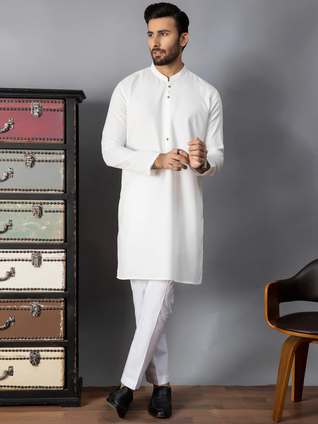 White Kurta - AL-K-1085A