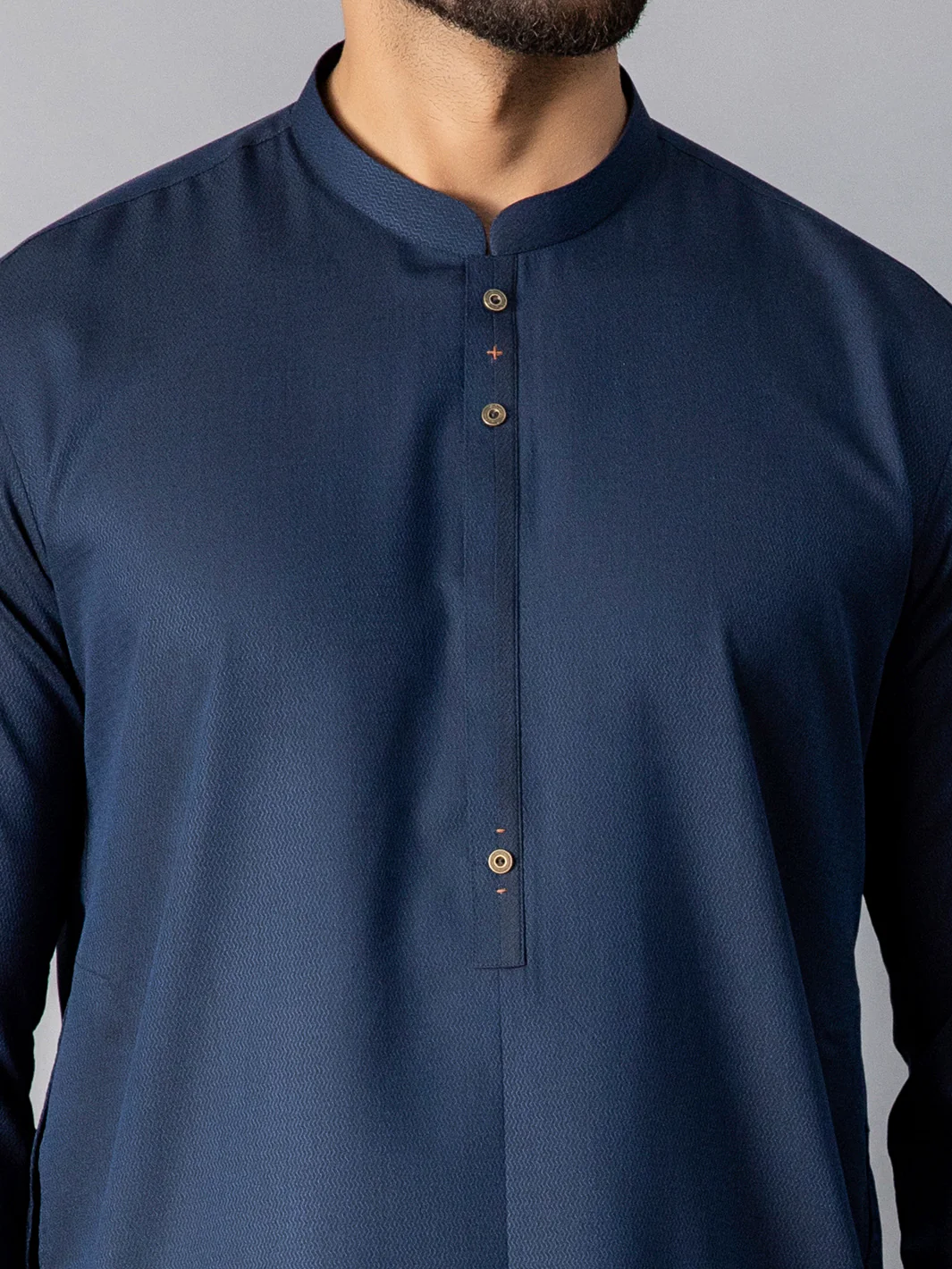 Dark Blue Kurta - AL-K-1085D - Image 2