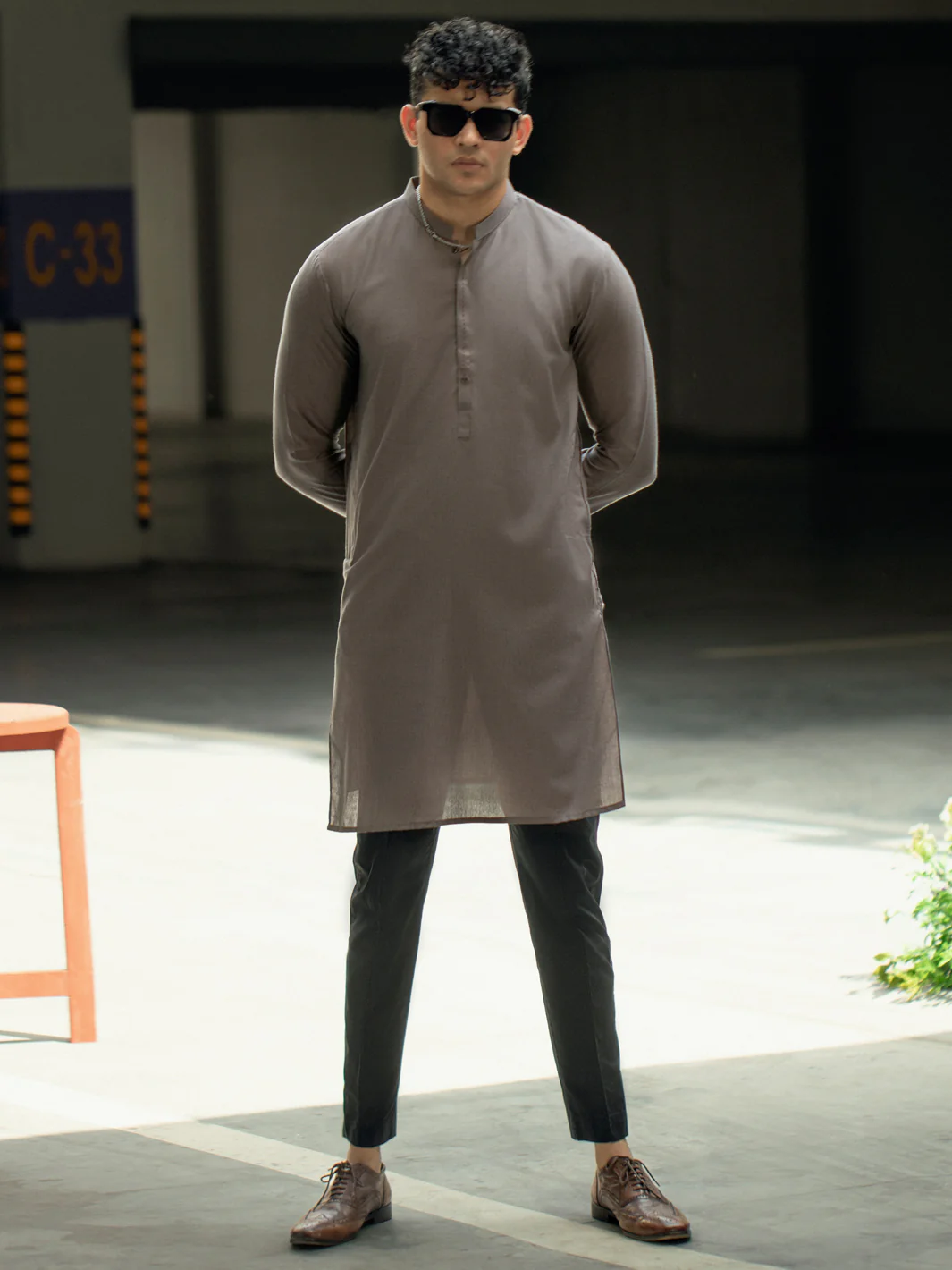 Brown Kurta - AL-K-1089 - Image 4