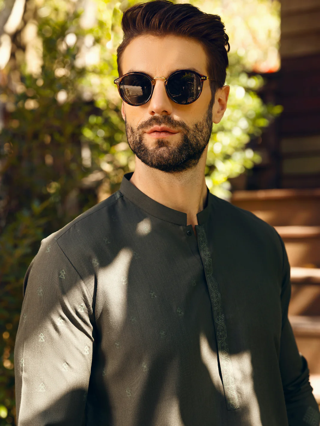 Green Kurta - AL-K-1093 - Image 5