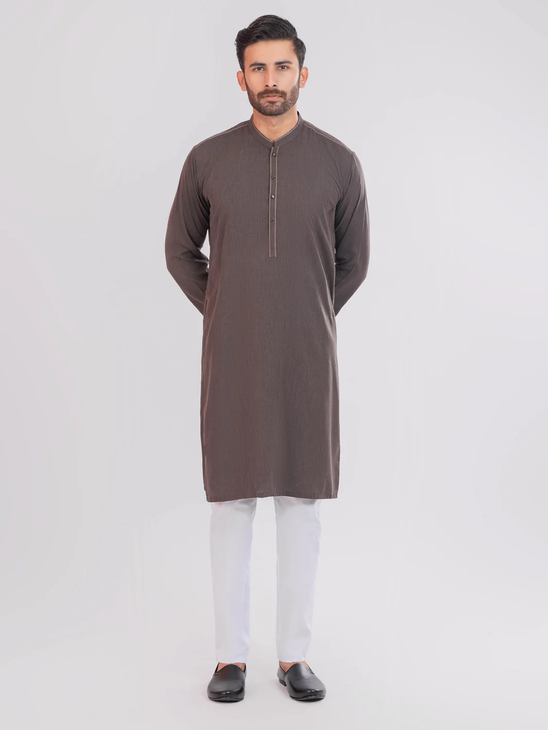 Dark Brown Kurta - AL-K-1102