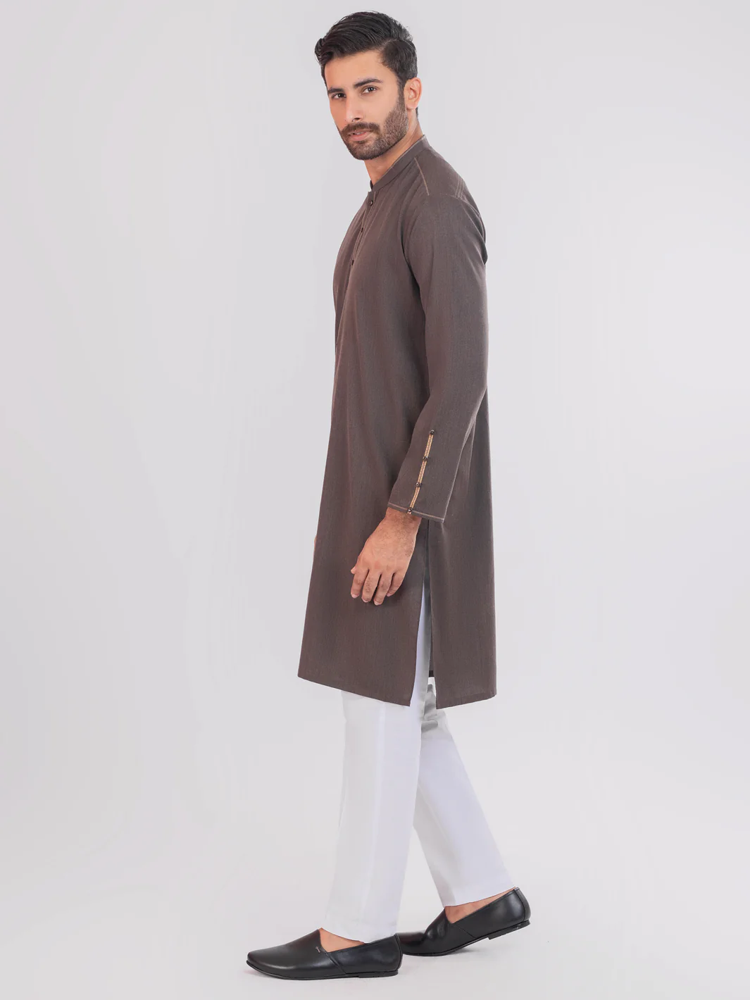 Dark Brown Kurta - AL-K-1102 - Image 2