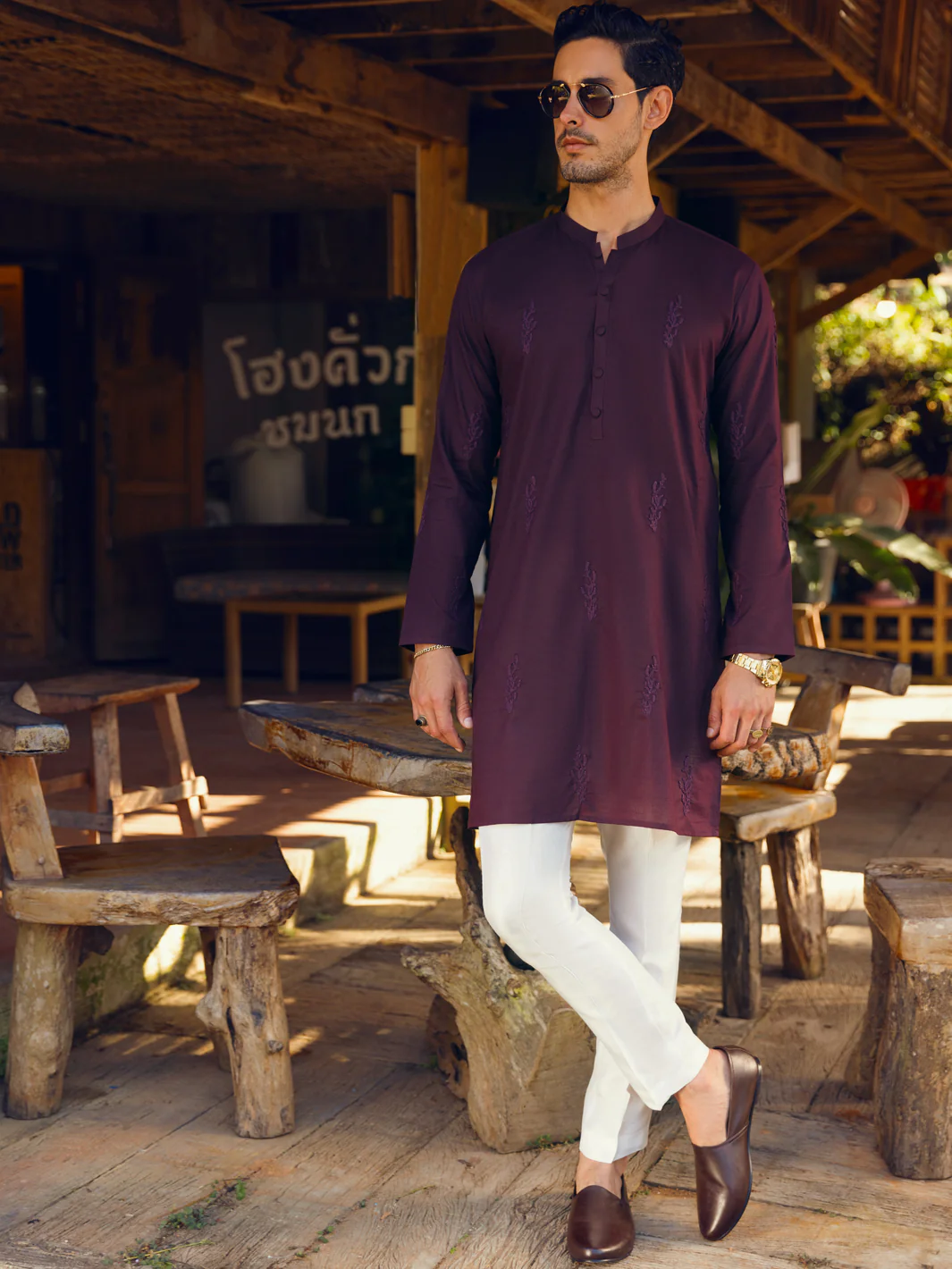 Maroon Kurta - AL-K-1103D