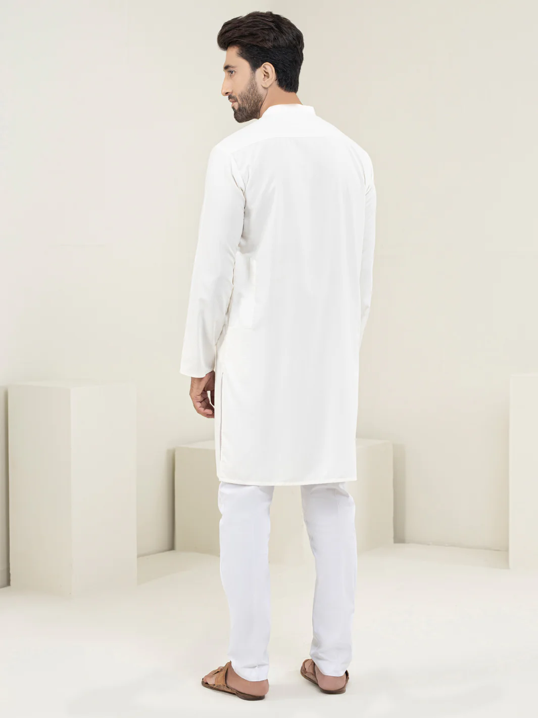 Off White Kurta - AL-K-1105 - Image 2