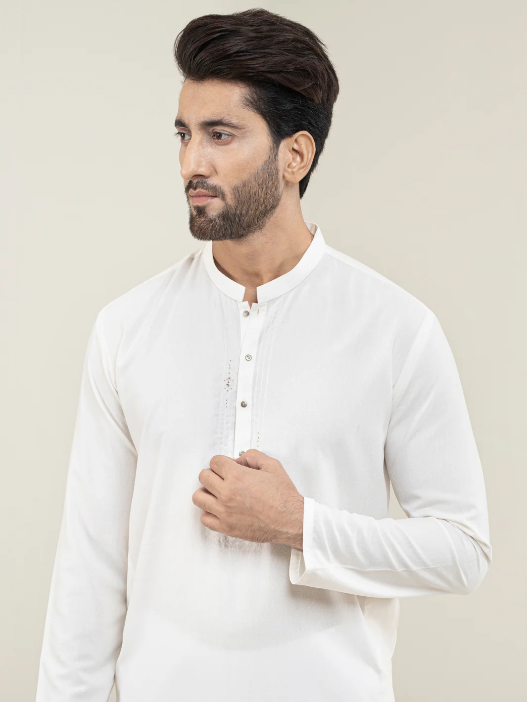 Off White Kurta - AL-K-1105 - Image 3
