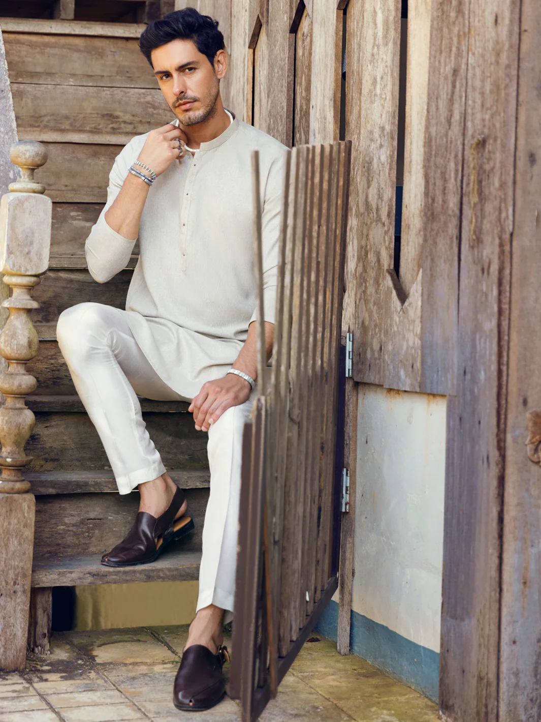 Light Grey Kurta - AL-K-1106 - Image 4